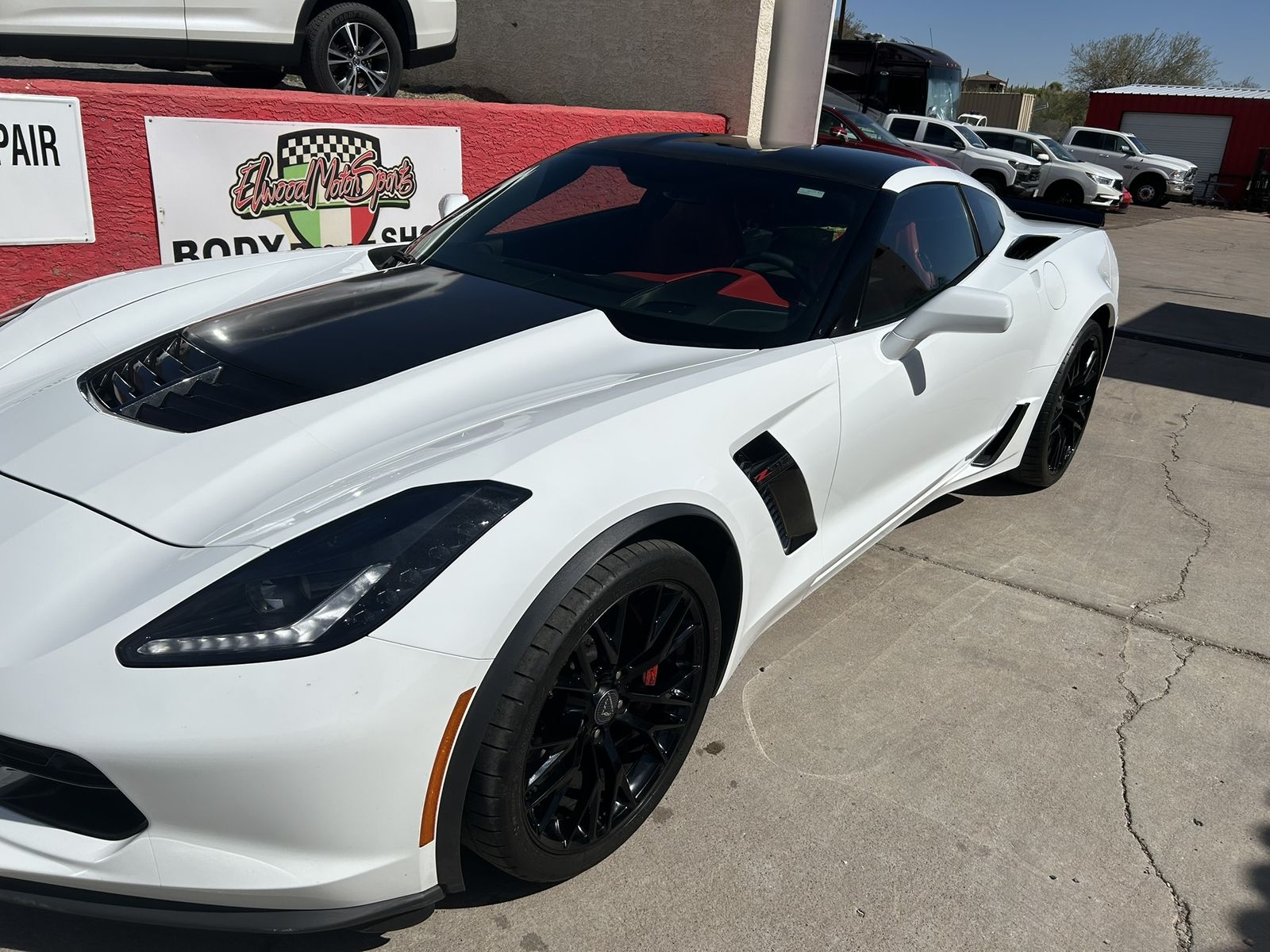 Corvette after collision repair, fully restored