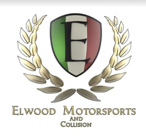 Elwood Motorsports and Collision crest logo