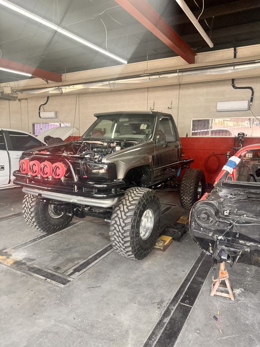 Toyota pickup mid-build